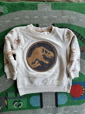 Jurassic World Boys' Cream Dino Crewneck Sweatshirt